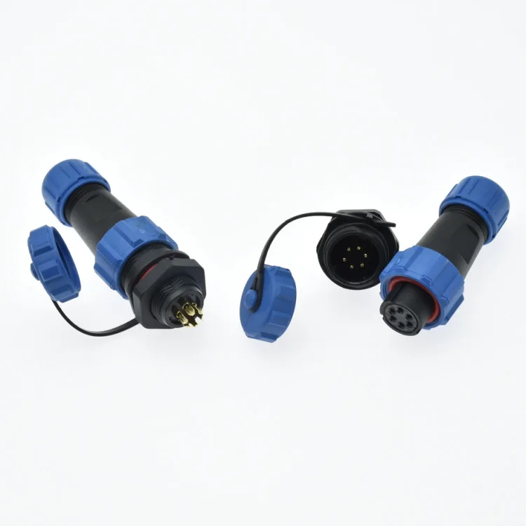 Impermeável 6-Core conector plástico, macho e fêmea conector, EL produtos, SP1310, S6 Matching, SP1312, P6, 2pcs