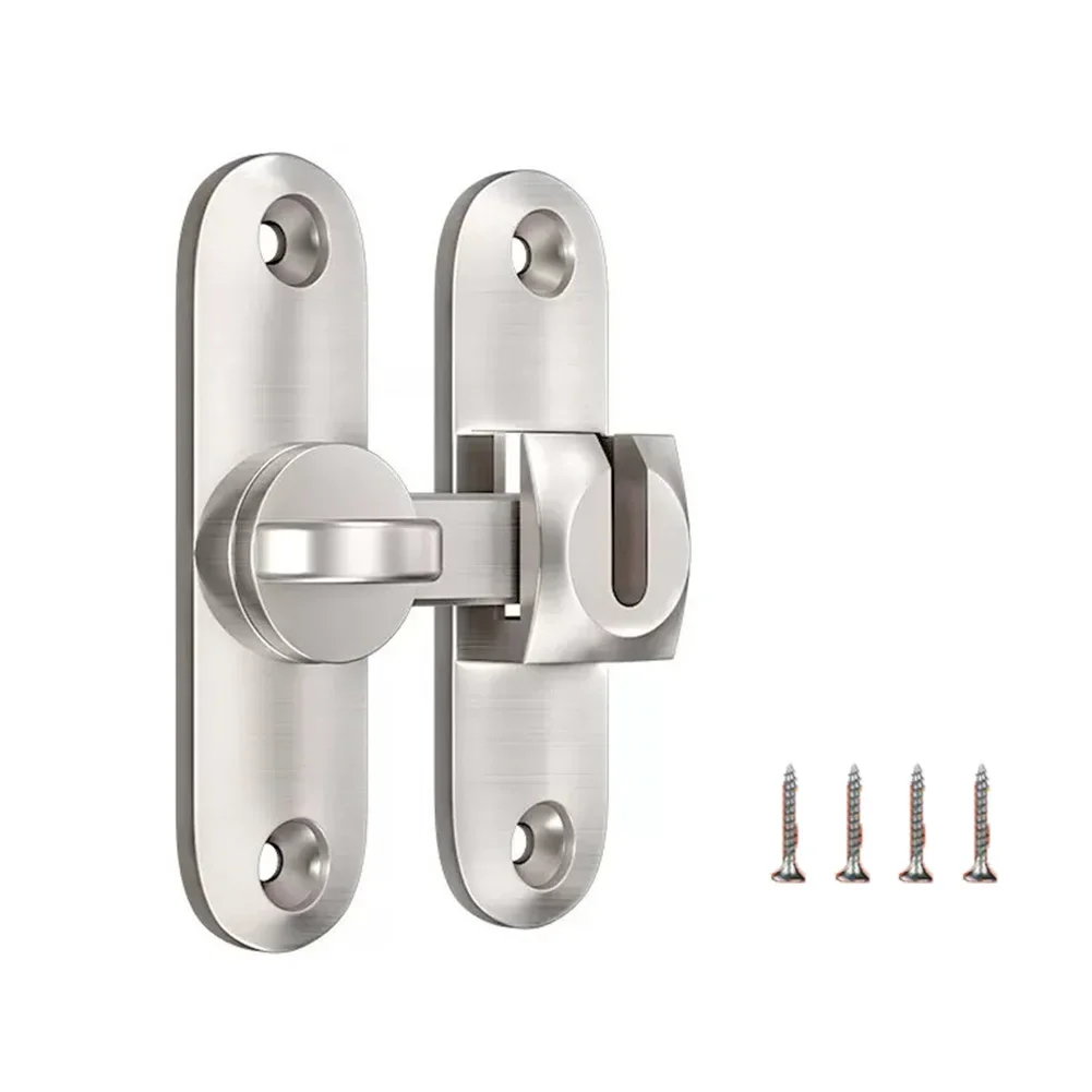 Sliding For Door Lock Zinc Alloy 90180 Degree Rotation Suitable for Sliding For Doors with Spring Ball Lock for Bathroom Garden
