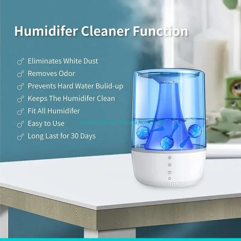 H7BF 10/12 Pack Deminalization Cleaning Ball للأسماك للخزان يزيل DUS الأبيض