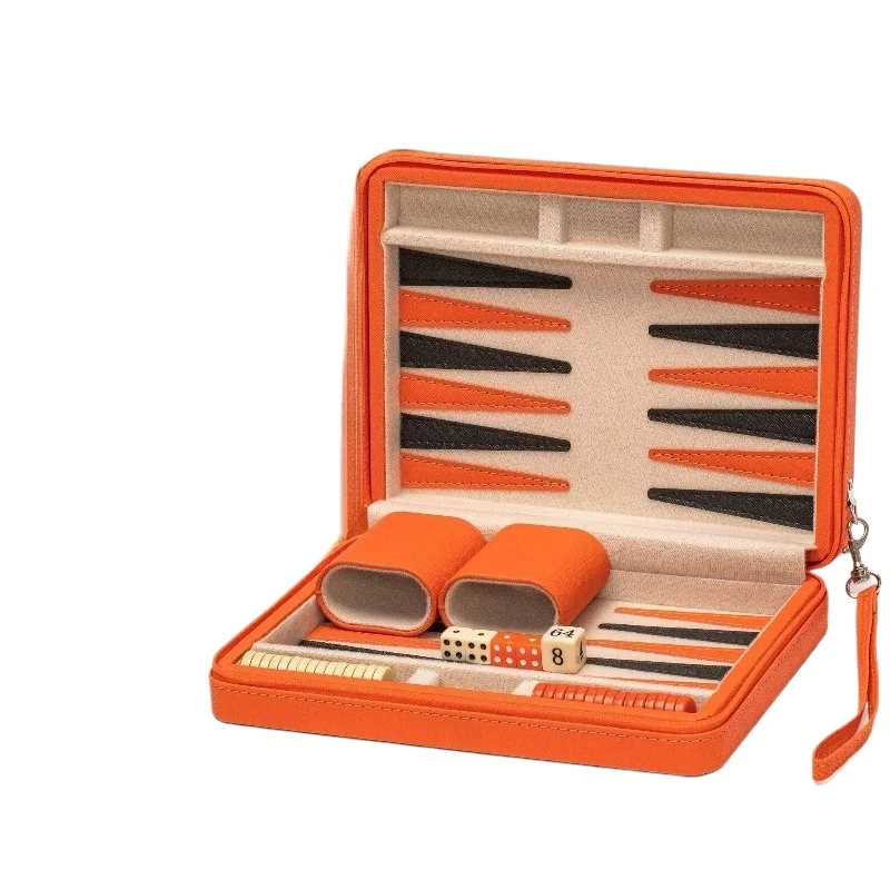 For Leather Box Acrylic Backgammon, The New Travel Version Adult Version