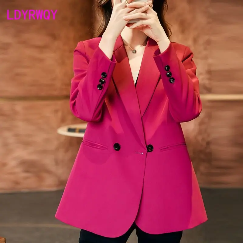 Curry suit coat Women's spring and autumn 2023 new casual design sense Small crowd temperament fashion loose