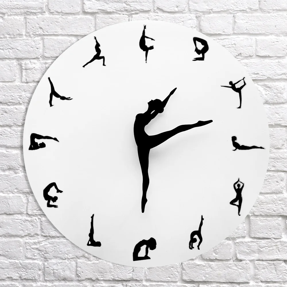 Postures dance wall clock living room modern simple home Decor personality quartz quiet clock Unique Design Gift oclock