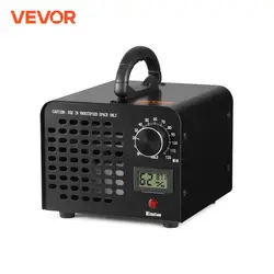 VEVOR Generador de Ozono Purificador de Aire 24000 mg/h Generador de O3 para Eliminar Olores Comercial Industrial 100 W Gran Capacidad Temporizador 0-120 min para Dormitorios Coches Mascotas