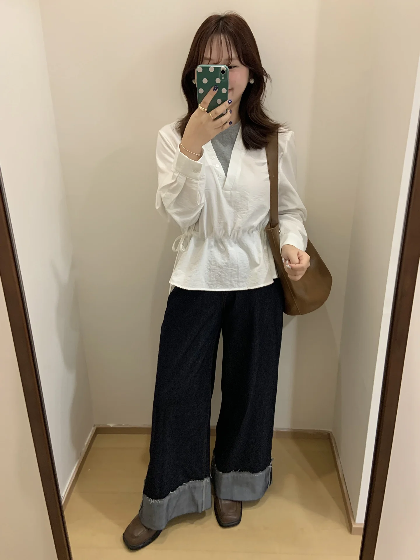 

Berlin Autumn Sle Dstring Waist irt Women's plus Size Korean Simple Sle Cotton Blend Long Sve round Ne Top