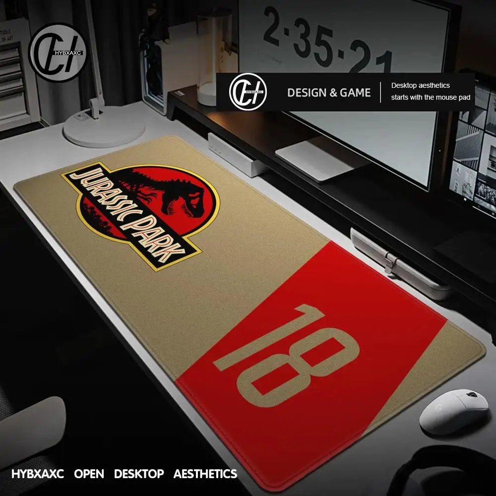 Jurassic Park In Stocked Large Mouse Pad PC Computer Mat Size for Large Edge Locking Game Keyboard Pad