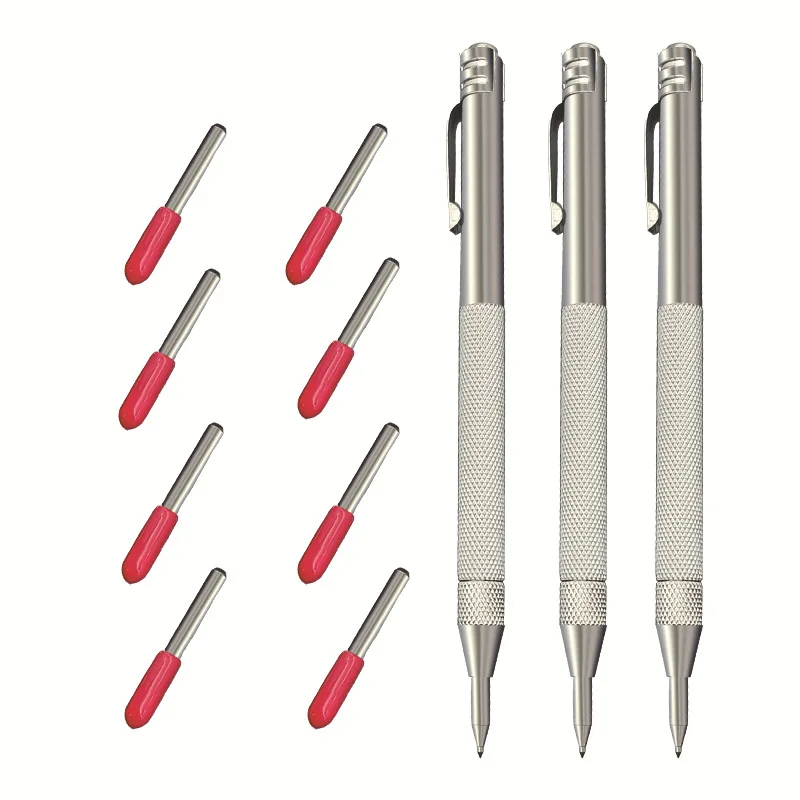 Alloy Scribe Pen Carbide Scriber Pen Metal Wood Glass Tile Cutting Marker Pencil Metalworking Woodworking Hand Tools