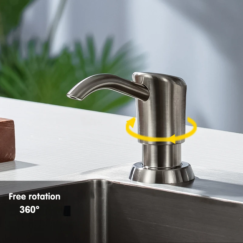 

Настольная кухонная мойка из нержавеющей стали, дозатор жидкого мыла, большая емкость, насос для жидкого моющего средства, бутылка, экономия места, 1 шт.