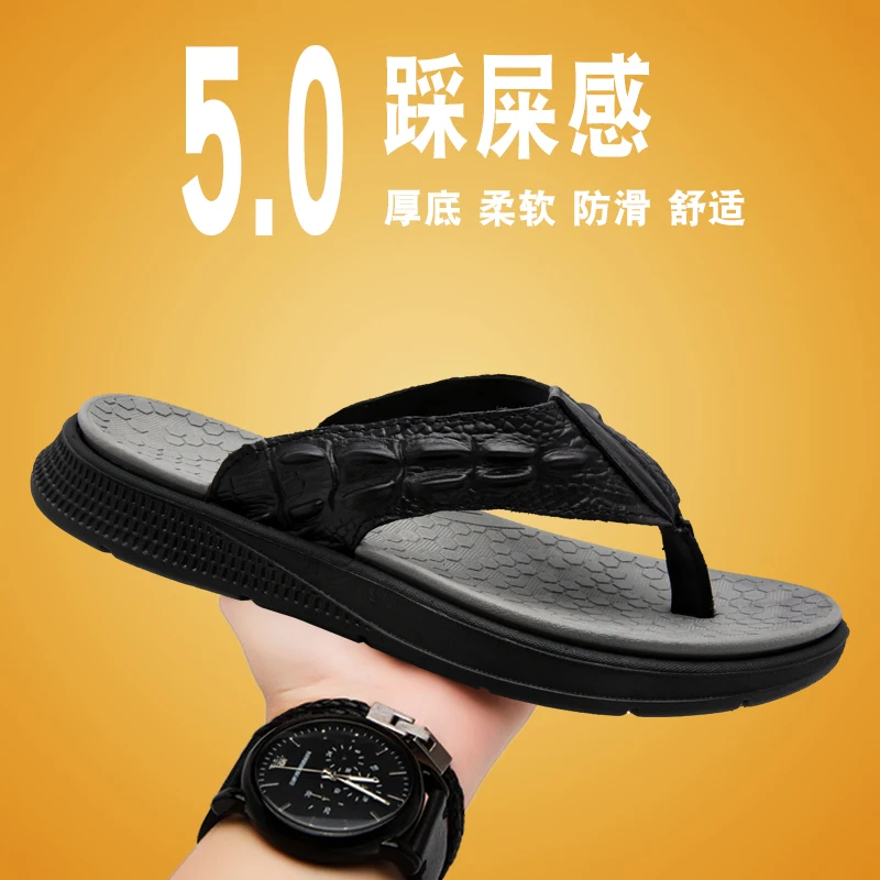 

Мужские летние модные сандалии, повседневные пляжные шлепанцы, легкие, мягкие, нескользящие, для прогулок на открытом воздухе, новая модель