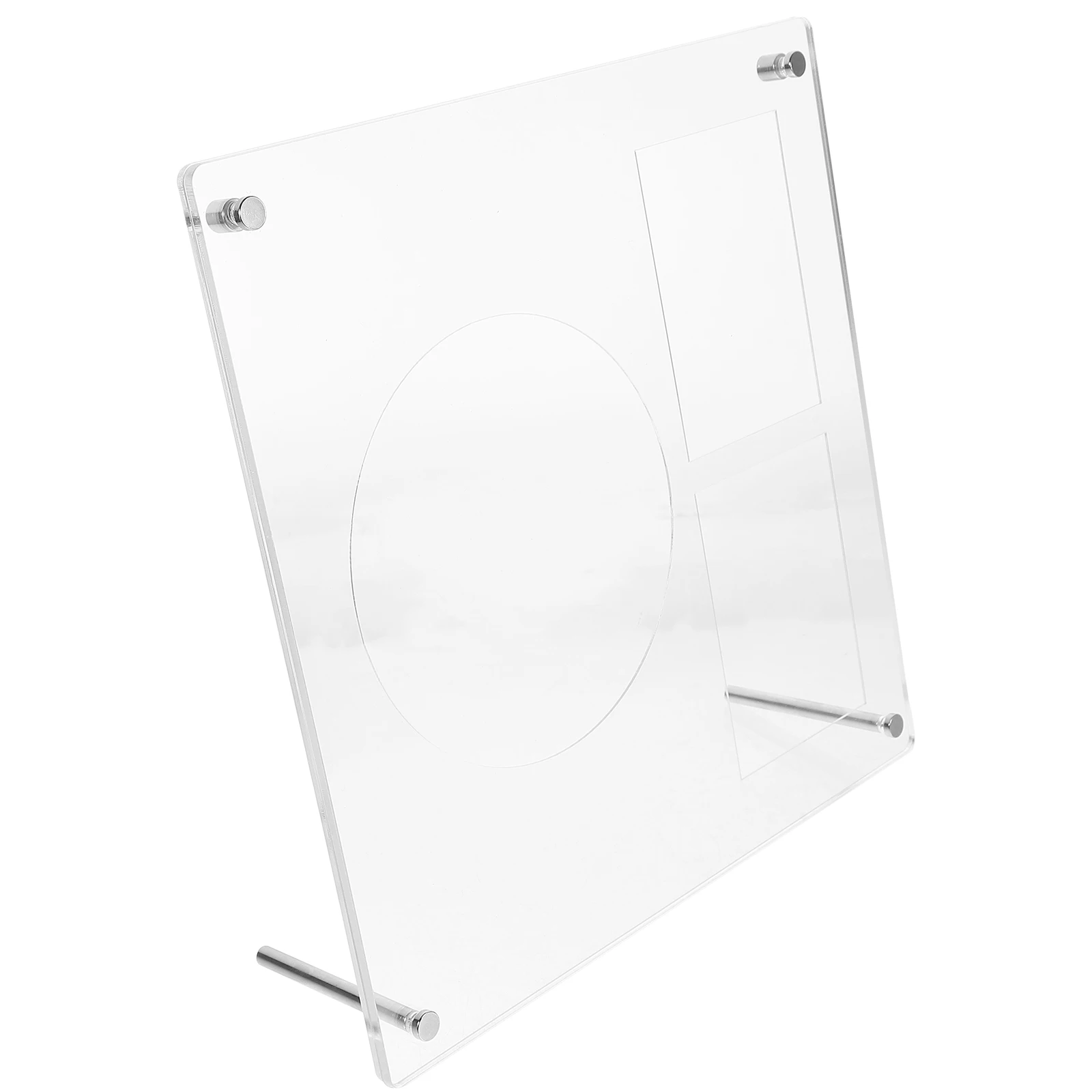 

Small Card Display Acrylic Photo Frame Decorative Picture Album Holder CD Rack Tabletop Home Office Use