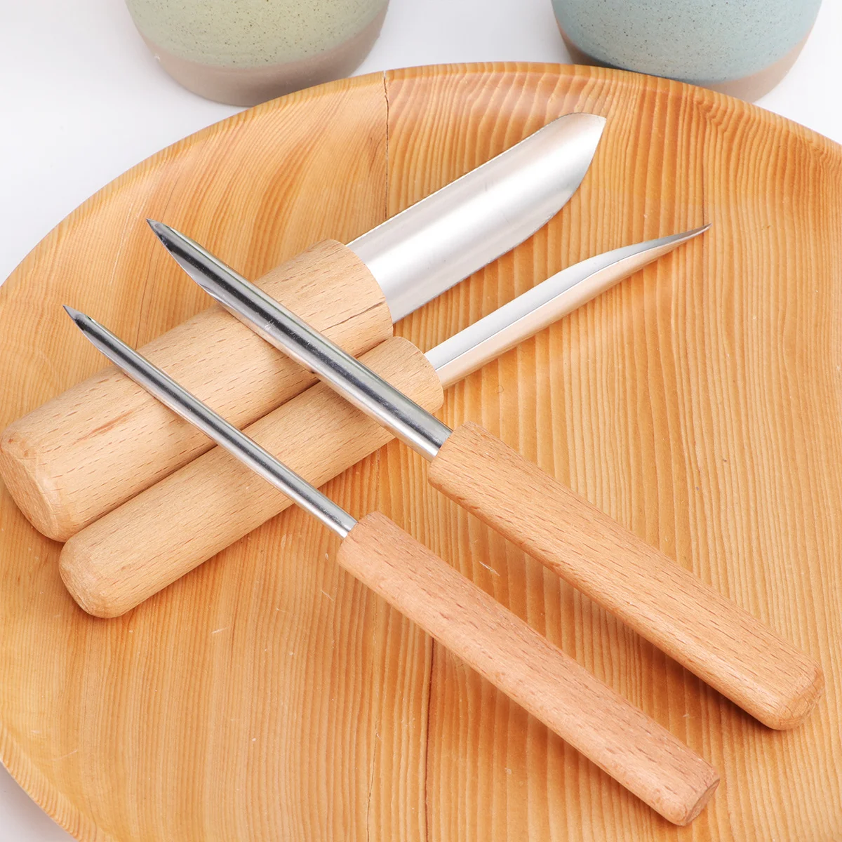 4Pcs Clay Tools Professional Cutter Ceramic Pottery Punch Hole Sculpt Carve Wax DIY Sludge Sculpture Cut Cutter Ceramic Tool