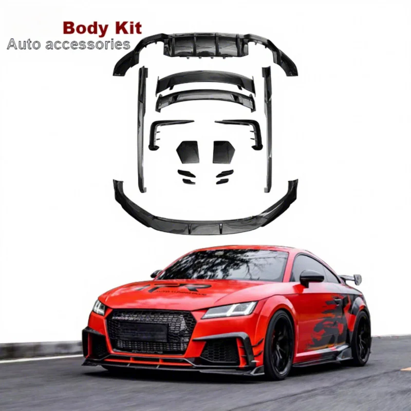 2015-2019 TTRS MK3 YR Style Carbon Fiber Body Kit Bumper Separator Auto Performance Modified Accessories