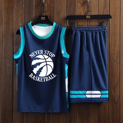 Estate nuova canotta da basket pantaloncini da basket ad asciugatura rapida tuta sportiva allenamento traspirante Set da corsa traspirante