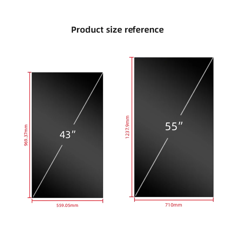 ODM/OEM Custom 43inch 55inch 4K Ultra-thin Advertising Display Narrow Frame Multifunctional Digital Poster Signage Retail Store