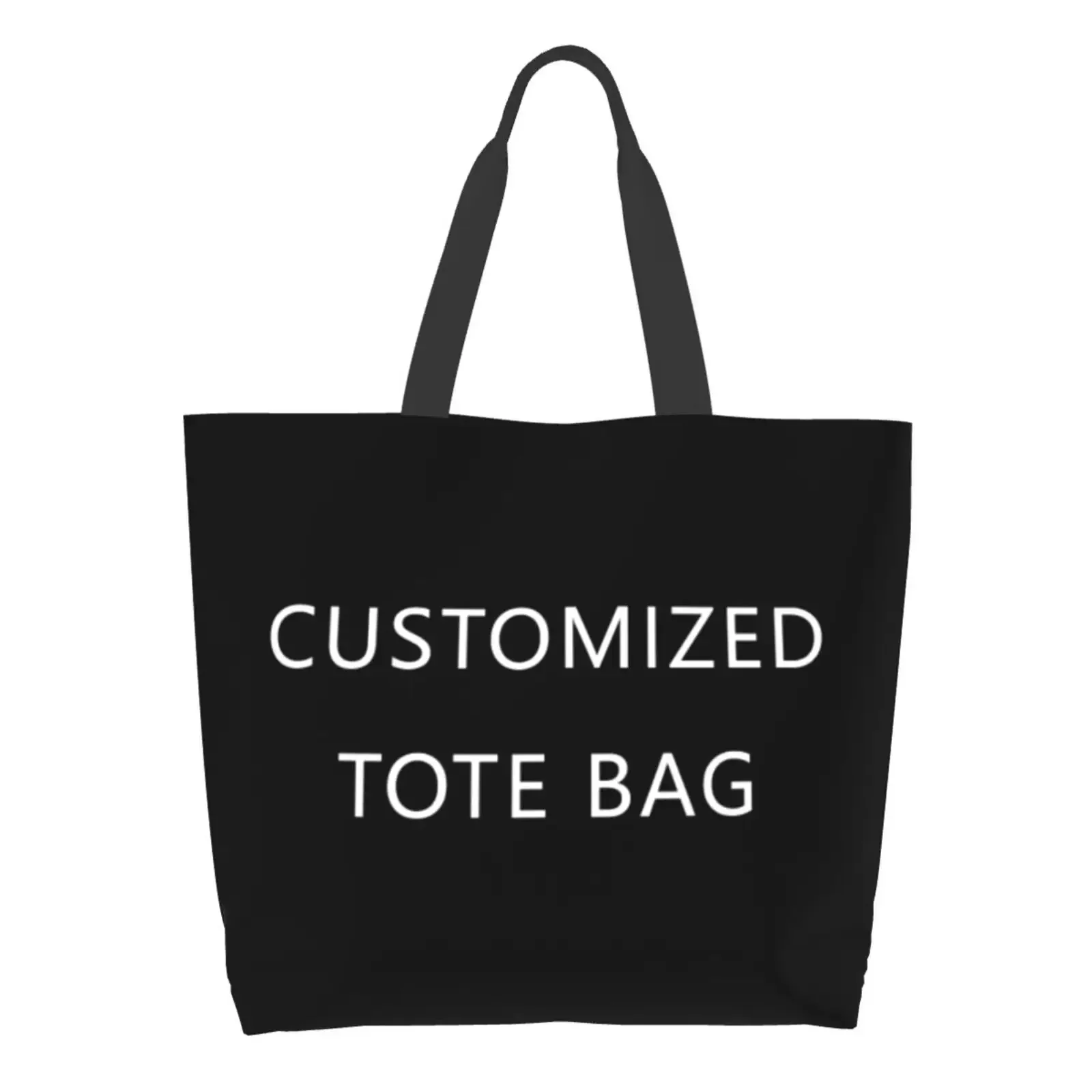 Customized Canvas Bags Shopper Shoulder Bag Big Women Designer Handbags Shopping Tote Casual Woman Grocery Customizable Fabric