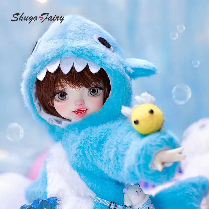 Shugafairy Naomi BJD Doll 1/6 24.6cm Blue Healing Style Cute Big Eyes Baby Shark BJD Ball Jointed Dolls