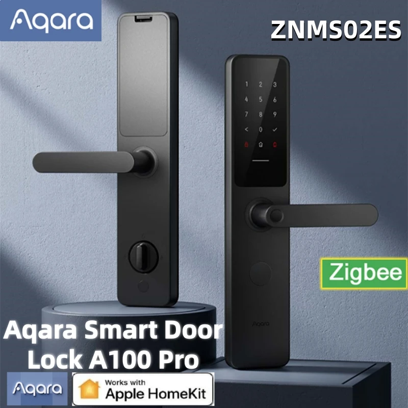 Aqara Smart Door Lock A100 Pro Zigbee Bluetooth Apple Homekey Unlock Fingerprint Unlock Work with Apple Homekit Aqara Home App