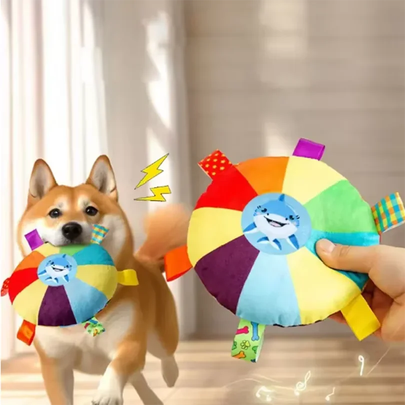 

dog plush toy bell cartoon toy puppy small dog Teddy teeth grinding toy wear-resistant bite-resistant pet toy