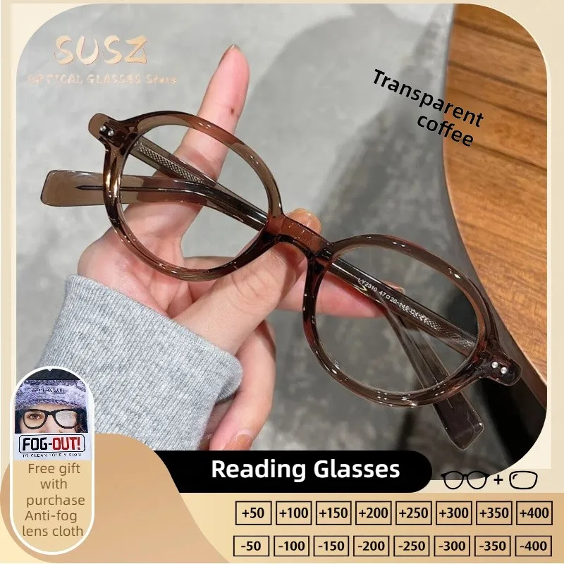

Очки для чтения SUSZ: дизайнерские овальные женские очки от близорукости с защитой от синего света, индивидуальные прогрессивные линзы по рецепту