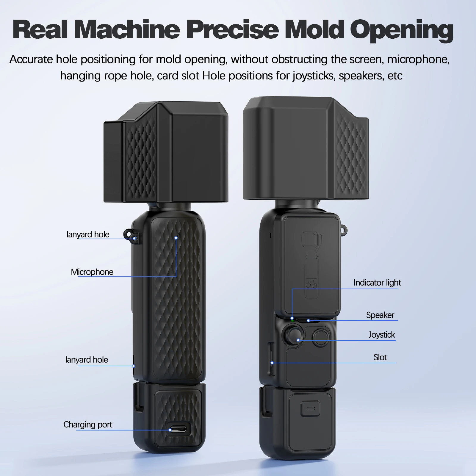 Protective Cover For DJI Pocket 4 Pro Silicone Skin Friendly Dustproof Shockproof Precise Cutouts Washable With Lanyard