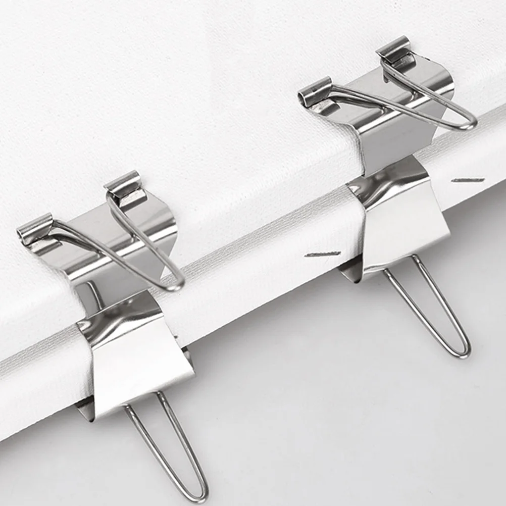 

10 Pcs Canvas Clip Heavy Duty Curtain Clips Wet Fasteners Picture Mounts for Frames Metal Paper Stainless Steel Carriers