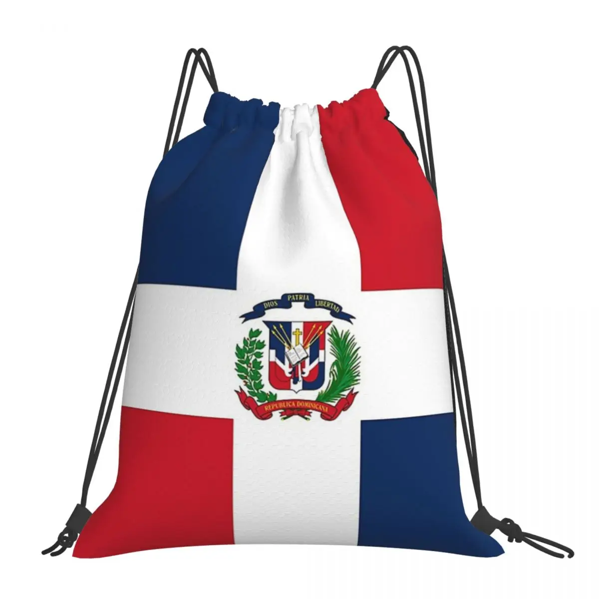 Dominican Republic Flag Gifts, Stickers And Other Products Backpacks Portable Drawstring Bags Sports Bag Book Bags For Travel