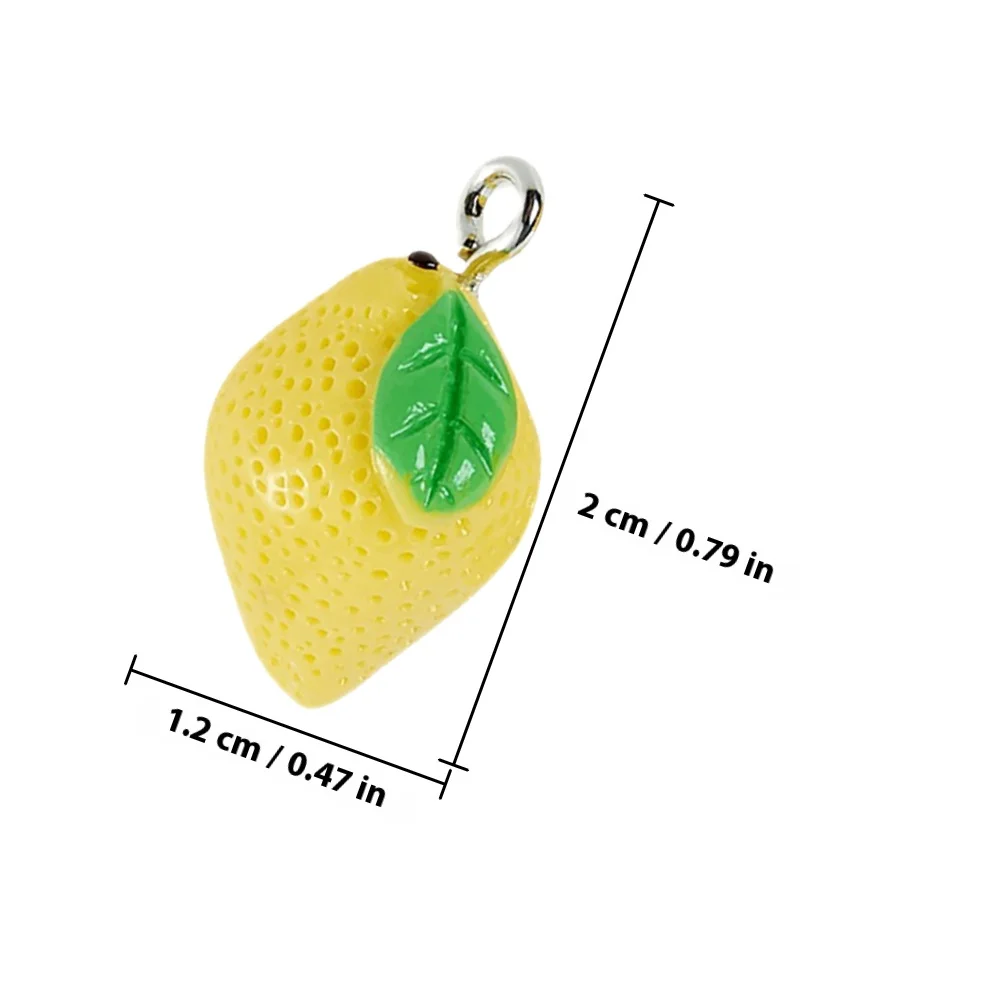 20 ciondoli in resina con limone, pendenti creativi con frutta, creazione di gioielli fai da te, bracciale, collana, orecchini, accessori estivi