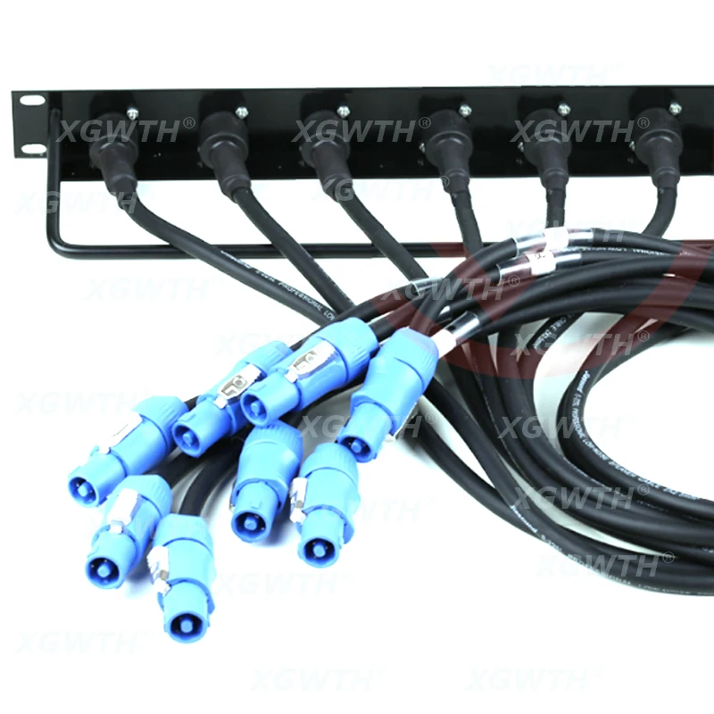 Patch Panel Audio Speaker 4 Core Speaker Socket XLR Connnector 1U Flight Case Mount Loudspeaker Audio Cable Plug 8 12 16 Way