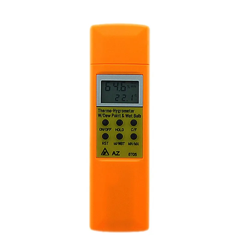 AZ8705 New Handheld Hygrothermograph Dew Point Wet bulb Temperature Thermometer Humidity Tester Thermo-Hygrometer