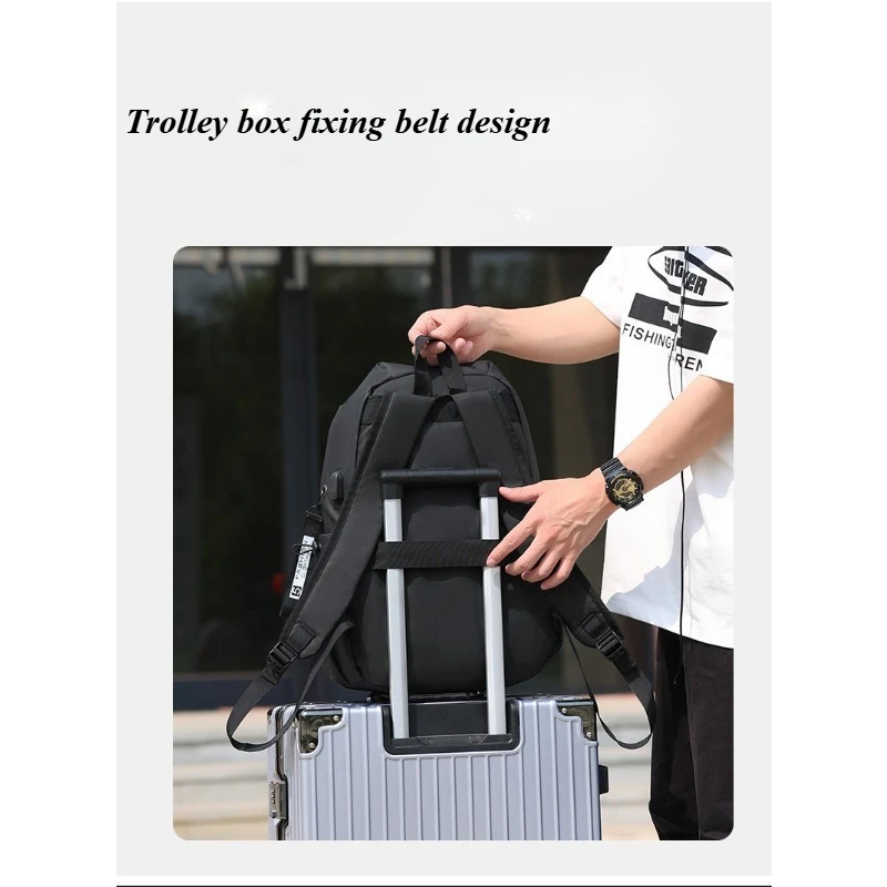 

Men's computer backpack with large capacity, stylish and versatile for commuting, business travel, and casual use.