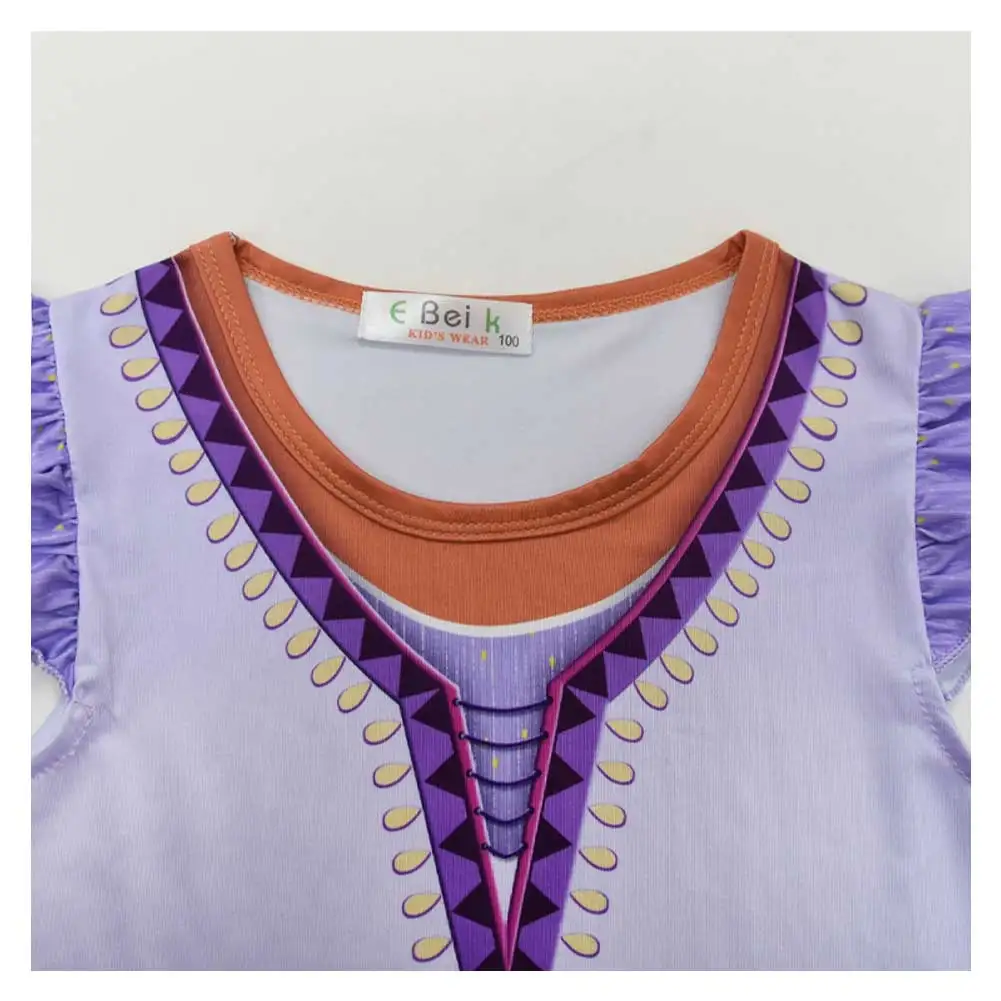 Collar de disfraz de princesa de dibujos animados para niños y niñas, accesorios para el cabello de fantasía, traje de fiesta de Carnaval de Halloween, Asha