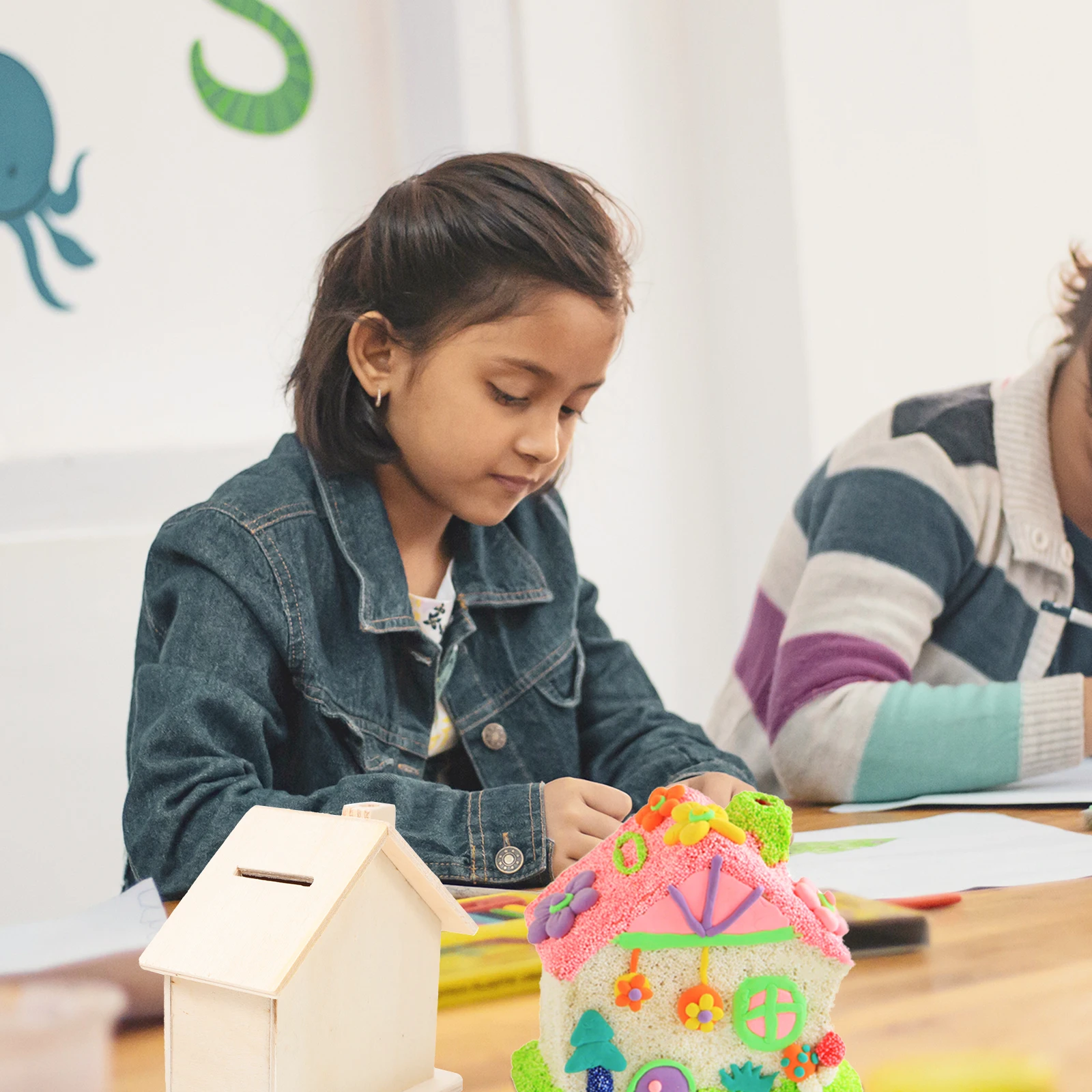 

3Pcs Blank Wooden Piggy Banks Creative DIY Kids Coin Bank Graffiti Painting Home Decoration Change Container Wood Piggy Bank