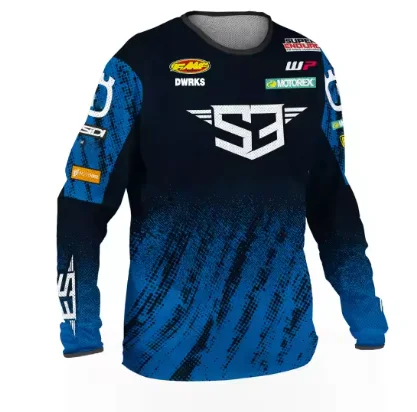 S 3 TEAM BMX Moto Enduro Motocross Trikot MTB MX Radtrikot Bike DH Maillot Fahrrad Sportshirt Downhill Trikot Radsportbekleidung – Detail 5