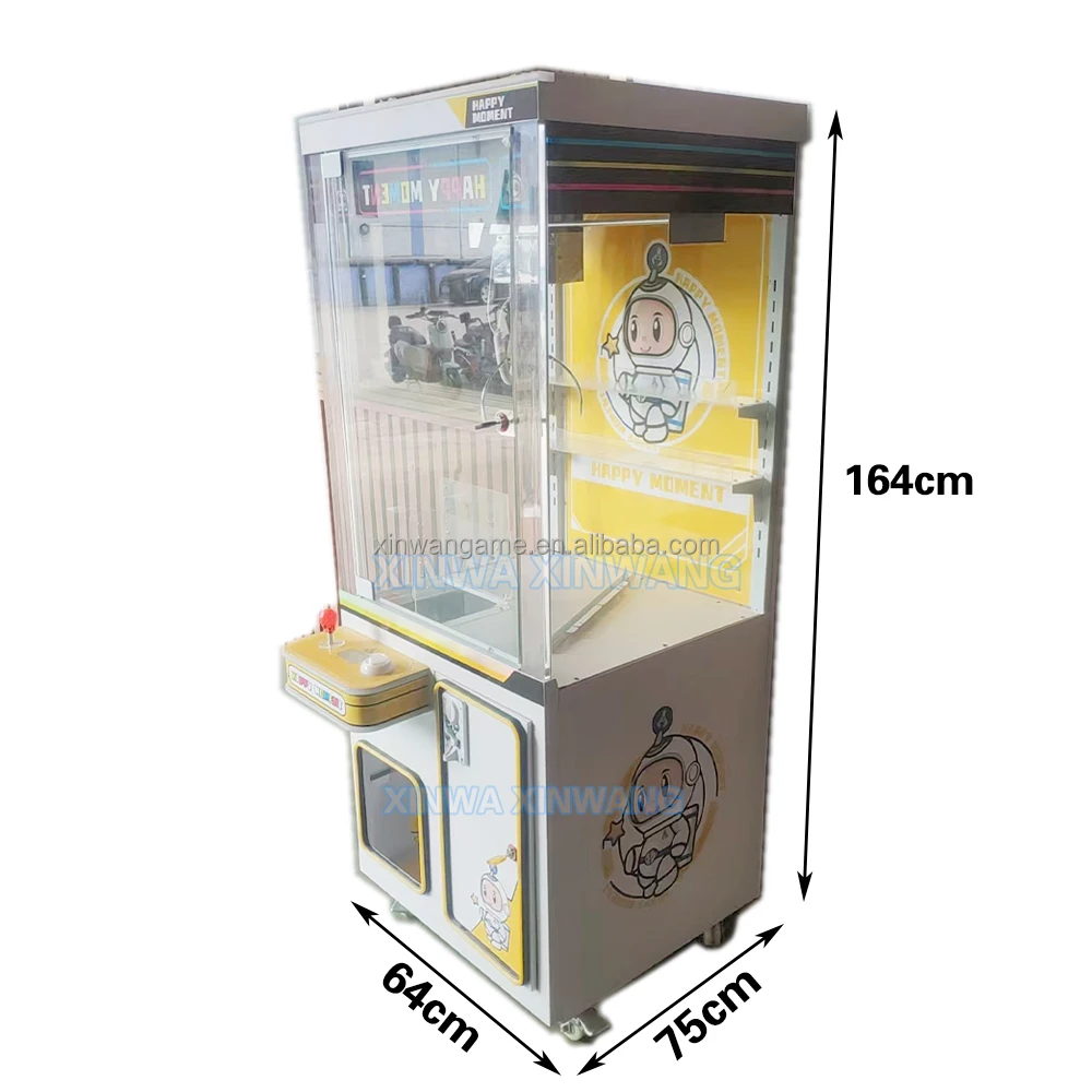 164cm Pink/Blue Claw Machine Plush Doll Crane Lucky Catcher Game Machine Coin/Bill Acceptor Factory Customized Name Model
