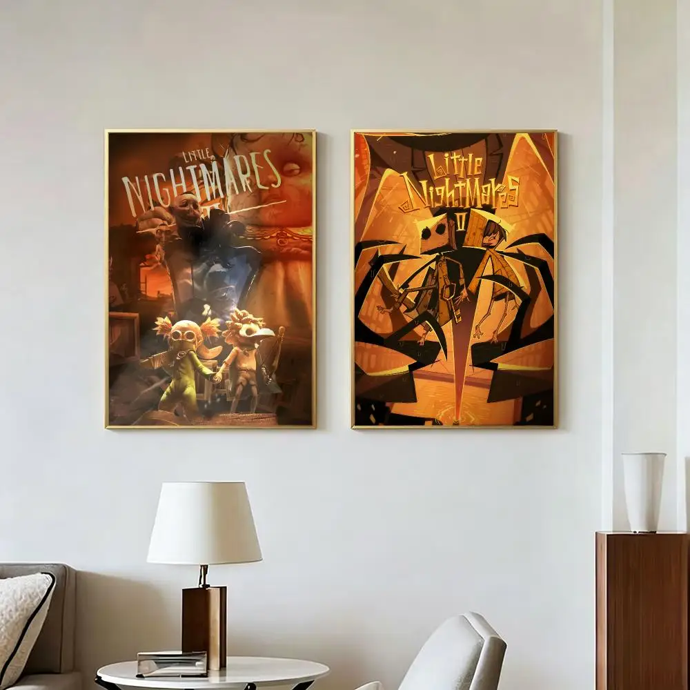Game Action L-Little Nightmares Poster Peel And Stick Wall Art Self Adhesive PP Waterproof Wall Decor Living Room Bedroom Gift