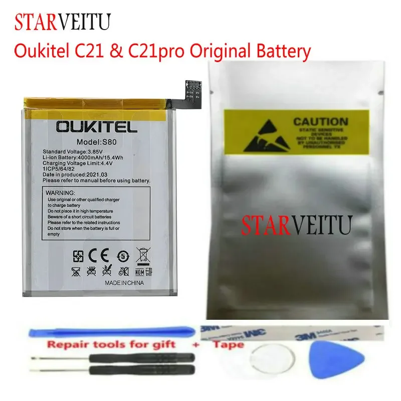 For Oukitel C21 Pro Battery Original Rechargeable Li-ion Batteries For C21 Mobile Phone Accessories