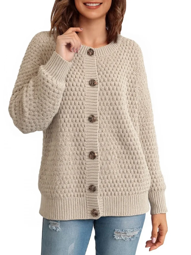 

Осень-зима, повседневный свободный кардиган, свитер, новая мода, вязаный свитер с длинными рукавами, пальто, женская элегантная женская зимняя одежда