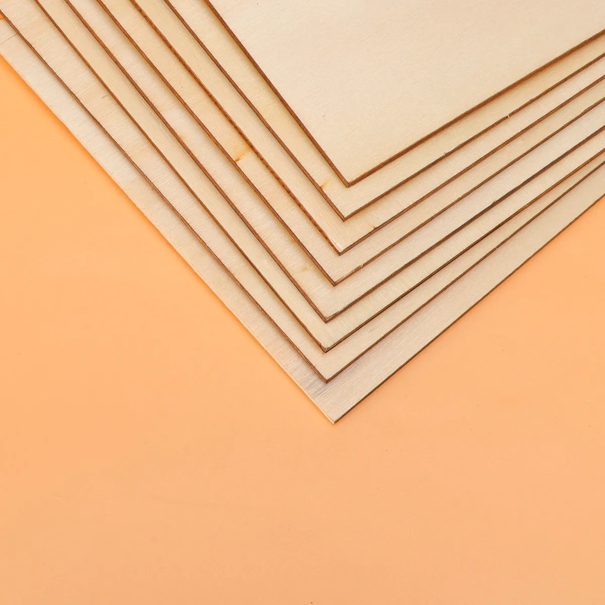 

36Pcs Wooden Slices Right Angle Rectangular Craft Chips 12.7x12.7cm DIY Handicraft Accessories Home Wall Door Window Decoration