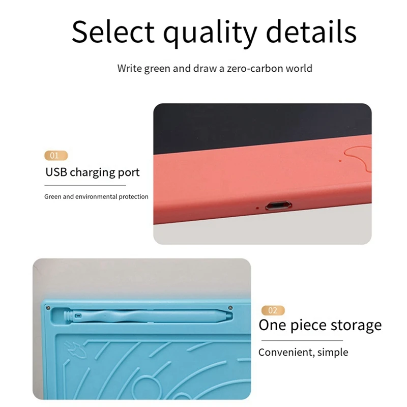 Школьный сезон, ЖК-планшет для письма, 16-дюймовая доска для рисования, цветная перезаряжаемая ЖК-электронная планшет для рукописного ввода, простой в использовании, синий