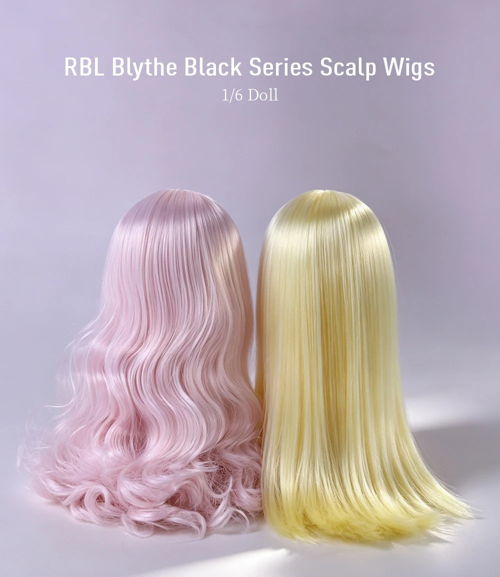 Blyth Doll 1/6 Scale RBL Scalp Wig with Hard Inner Ear Shell BJD Toy Accessory SD DIY Gift