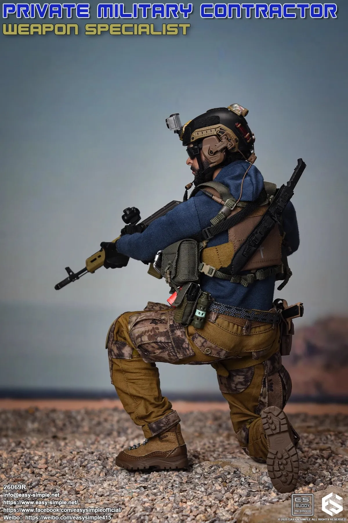 Easy&Simple ES 26069R 1/6 Soldier MC Private Military Contractor Full Set 12'' Action Figure Model Toy In Stock