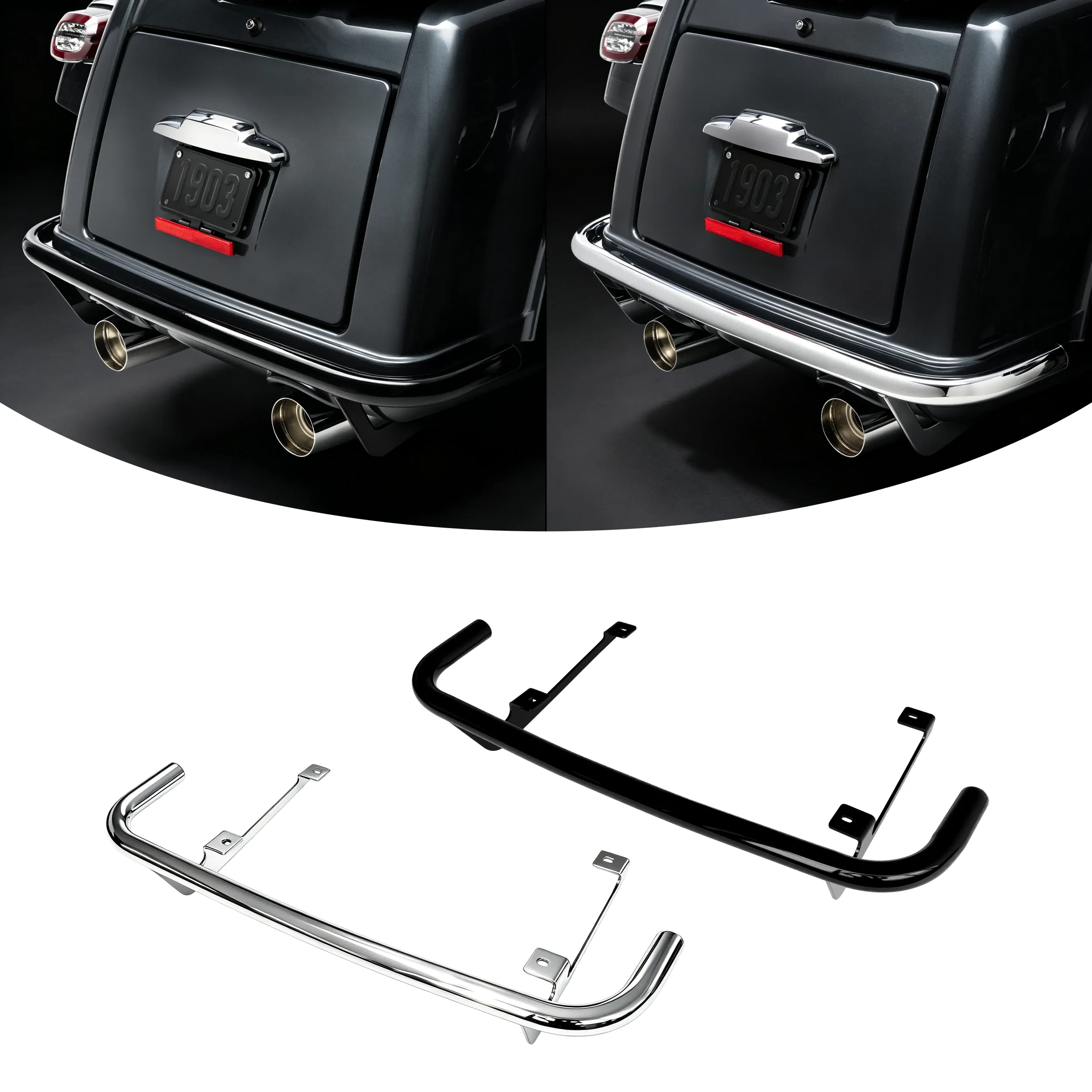 High Performance Steel Trike Trunk Guard Rear Crash Bar Protector for Harley 26-later FLHLT and FLHLTSE Models