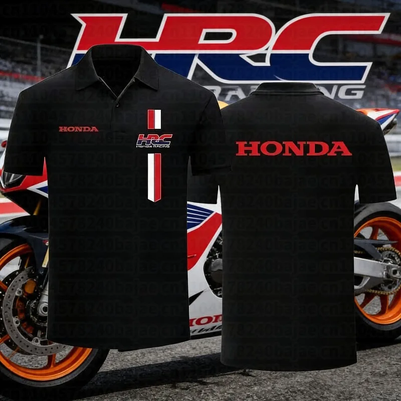 

Honda New Hot Summer HRC Honda Racing Logo Honda Racing Suit Peripheral Customized POLO Short Sleeve T-Shirt Summer Men's Casual