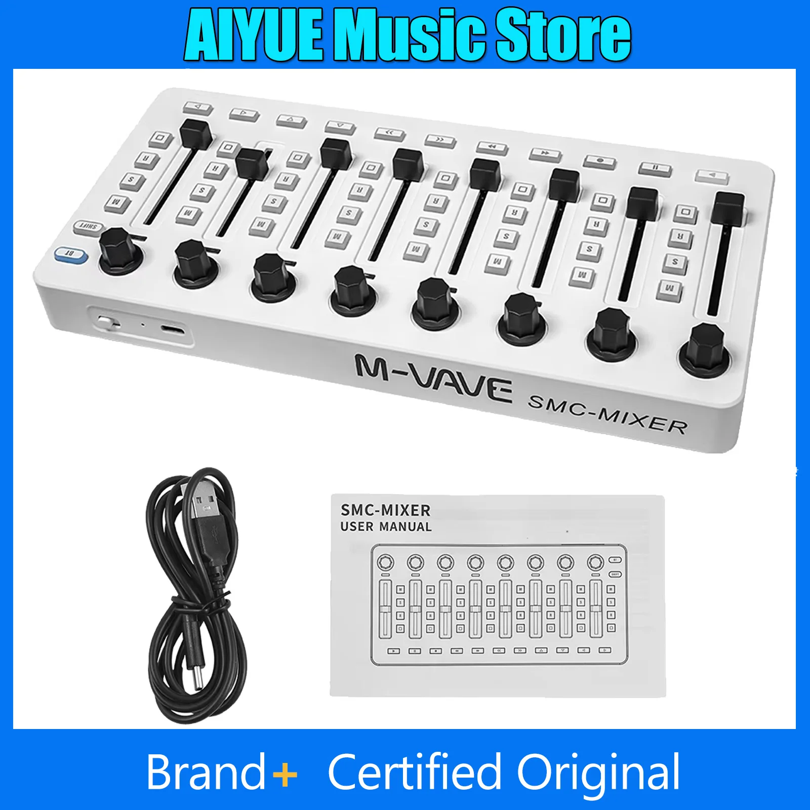 M-VAVE SMC-Mixer Wireless MIDI Controller Mixing ConsoleElectroacoustic Instrumet Parts BT Connection USB Controller Major