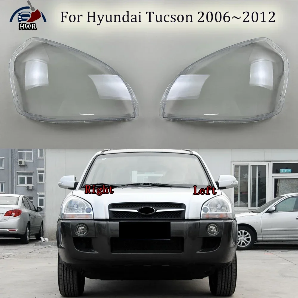

For Hyundai Tucson 2006~2012 Transparent Headlamp Cover Headlight Mask Lampshade Lamp Shell Plexiglass Replace Original Lens