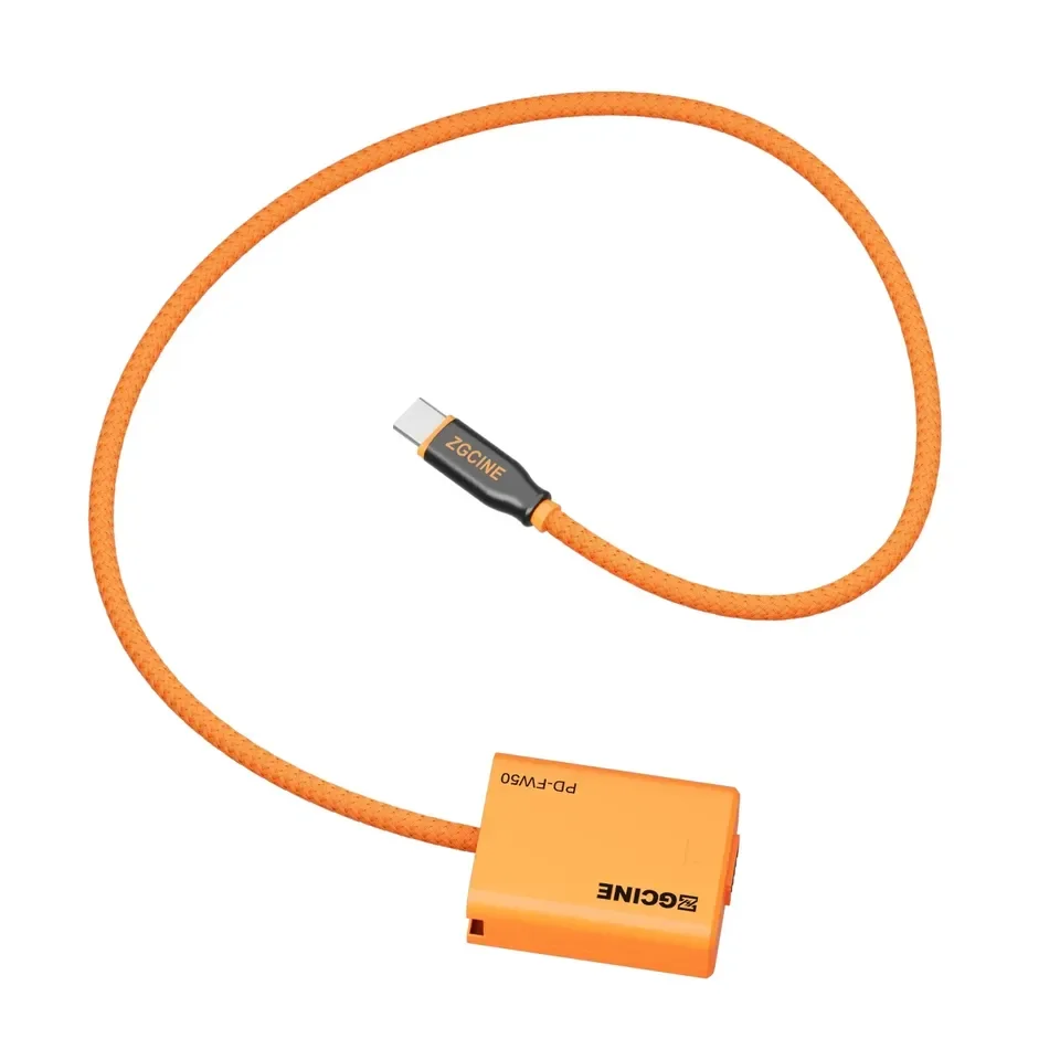 ZGCINE NP-FW50 الدمية بطارية USB-C/D-Tap كابل الطاقة 60 سنتيمتر طويلة استبدال لسوني A7/ A7M2/ A7R2/ A7S2/ A6000/ A6300 كاميرا