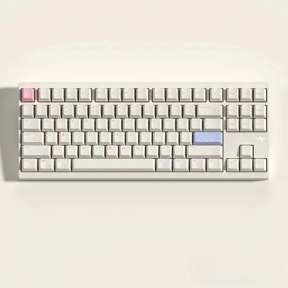 

Звезда собака молочно-белый колпачок дождь 75 87, молочно-белый, утолщенный, оригинальная высота, PBT, горячая сублимация