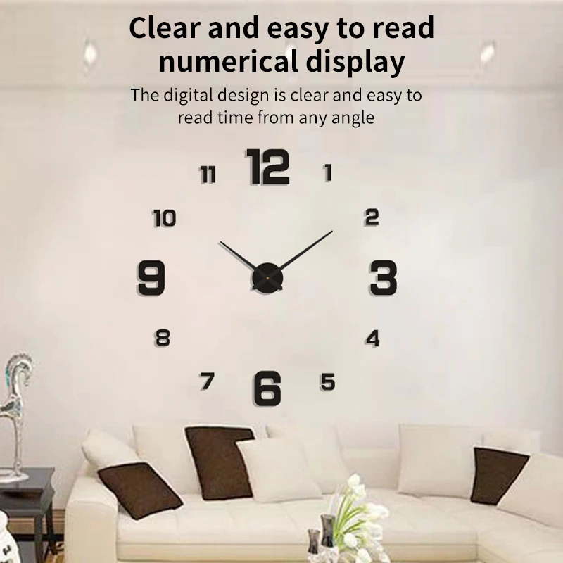 Digital Wall Clock Silent Clock Diy Cubic Digital Wall Clock Living Room Bedroom Decoration Home Decorations