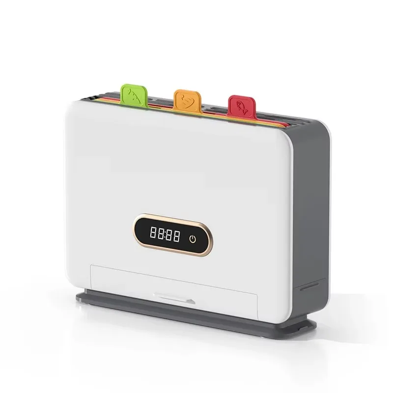 support-intelligent-pour-couteaux-et-baguettes-avec-machine-de-desinfection-integree-pour-planche-a-decouper