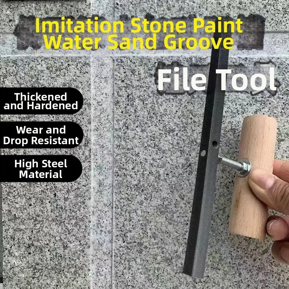

External Wall Grinding Diamond Flat File Carbon Steel Deep Double Groove Edge Wood File Wear-resistant Triangle Wood Rasp