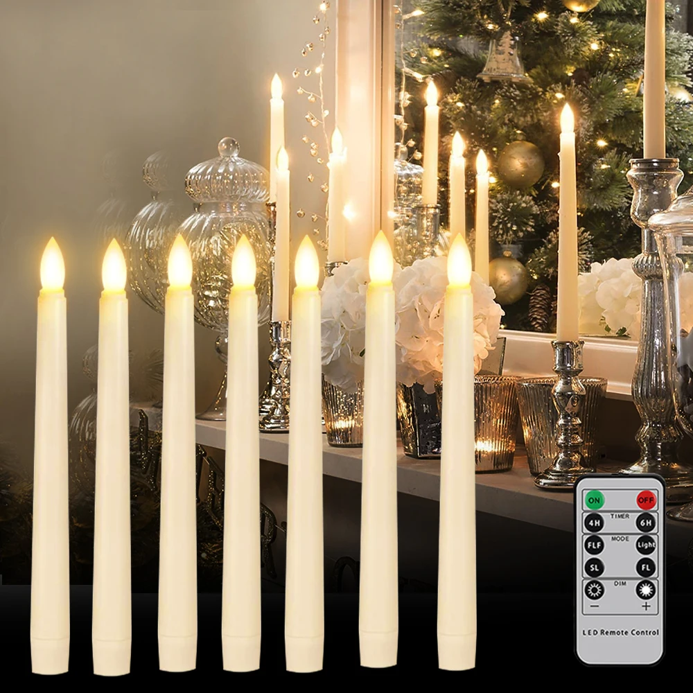 300 hours Lighting Time Flameless LED Candle Warm Light Flickering Flame Table Candle for Holiday Wedding Christmas Home Decor